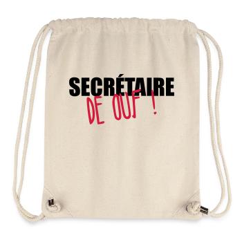 secrétaire / secrétariat / assistante / patron - Sac à cordon recyclé Stanley/Stella - blanc naturel - Devant