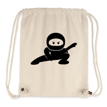 ninja comic - Stanley/Stella recycelter Gym Bag - Naturweiß - Vorne