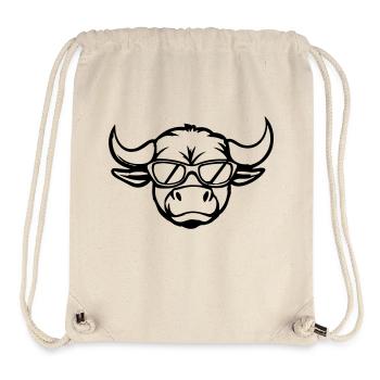 Taurus Comic Face - Stanley/Stella Recycled Gym Bag - natural - Front