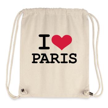 I - love - Paris - Stanley/Stella recycelter Gym Bag - Naturweiß - Vorne