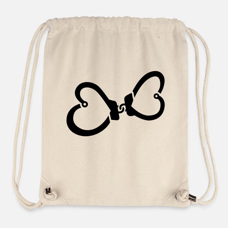 Cloches de coeur - Sac à cordon recyclé Stanley/Stella - blanc naturel