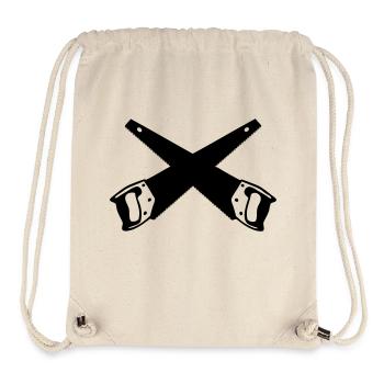 Handwerker Säge - Stanley/Stella recycelter Gym Bag - Naturweiß - Vorne
