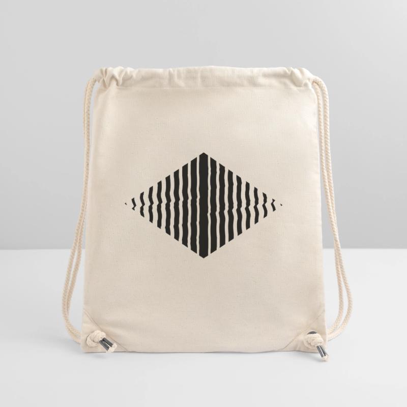 Rhombus shape line pattern many strokes Stanley/Stella Recycled Gym Bag