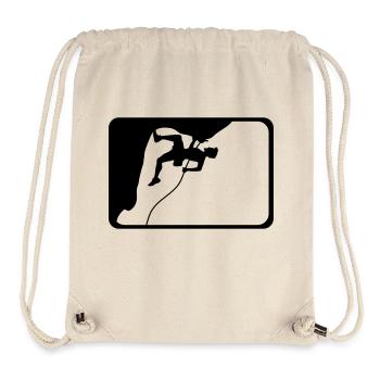 climbing sports logo design - Stanley/Stella Recycled Gym Bag - natural - Front