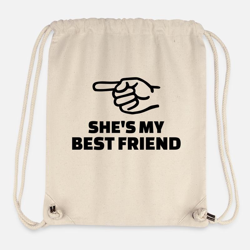She's my best friend - Sac à cordon recyclé Stanley/Stella - blanc naturel