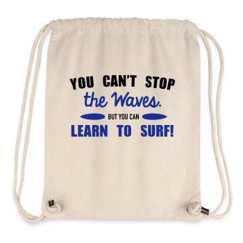 Learn to surf - Stanley/Stella recycelter Gym Bag - Naturweiß - Vorne