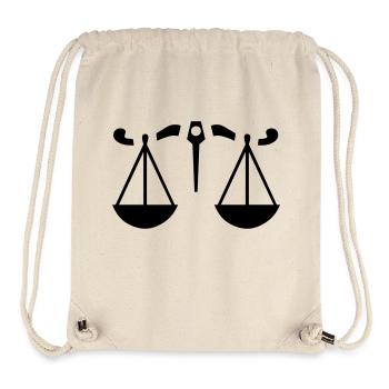 Sternzeichen - Waage - Stanley/Stella recycelter Gym Bag - Naturweiß - Vorne