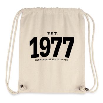 EST. 1977 Nineteen Seventy Seven - Stanley/Stella Recycled Gym Bag - natural - Front
