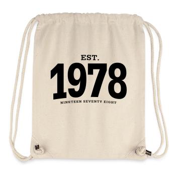 EST. 1978 Nineteen Seventy Eight - Stanley/Stella Recycled Gym Bag - natural - Front
