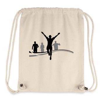 Group Of People Jogging - Stanley/Stella Recycled Gym Bag - natural - Front