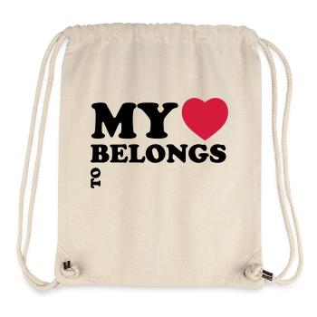 My heart belongs to - Stanley/Stella Recycled Gym Bag - natural - Front