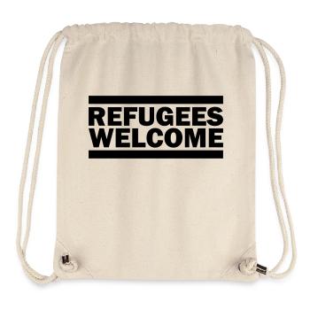 refugees welcome - Stanley/Stella Recycled Gym Bag - natural - Front