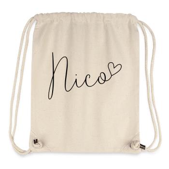 Nicole Surname First Name Boy - Stanley/Stella Recycled Gym Bag - natural - Front