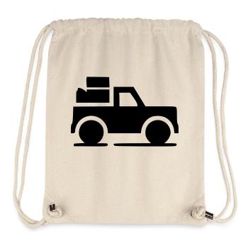 Camion Pickup SUV Icône Minimal Icône Vecteur - Sac à cordon recyclé Stanley/Stella - blanc naturel - Devant