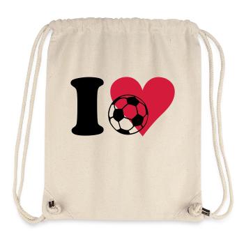 Fußball - I love Fußball - Stanley/Stella recycelter Gym Bag - Naturweiß - Vorne