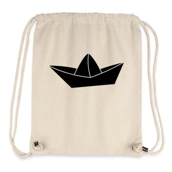 Papierschiff, paper ship - Stanley/Stella recycelter Gym Bag - Naturweiß - Vorne
