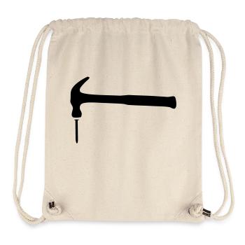 hammer_nagel_2 - Stanley/Stella recycelter Gym Bag - Naturweiß - Vorne