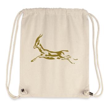 Gazelle springt Sprung Tier sauvage2 - Stanley/Stella recycelter Gym Bag - Naturweiß - Vorne