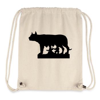 she-wolf romulus remus italian symbol of rome ital - Stanley/Stella Recycled Gym Bag - natural - Front