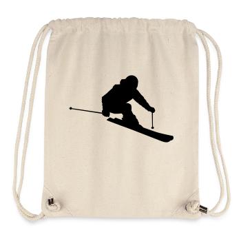 Skier 2 (Vector) - Stanley/Stella recycelter Gym Bag - Naturweiß - Vorne