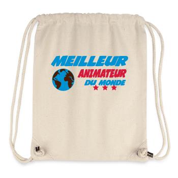 Meilleur animateur du monde - Stanley/Stella recycelter Gym Bag - Naturweiß - Vorne