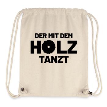 Der mit dem Holz tanzt - Holzfäller Fun Fashion - Stanley/Stella recycelter Gym Bag - Naturweiß - Vorne