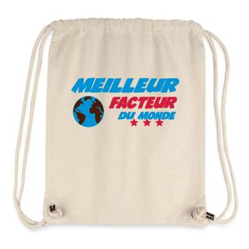 Meilleur FACTEUR du monde - Sac à cordon recyclé Stanley/Stella - blanc naturel - Devant