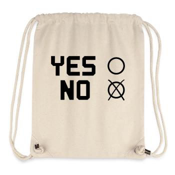 yes NO élection choix - Sac à cordon recyclé Stanley/Stella - blanc naturel - Devant