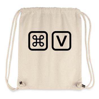 Paste - Vater Sohn Shirt - Stanley/Stella recycelter Gym Bag - Naturweiß - Vorne