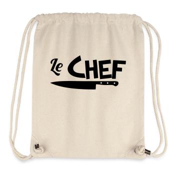 Le chef - Sac à cordon recyclé Stanley/Stella - blanc naturel - Devant