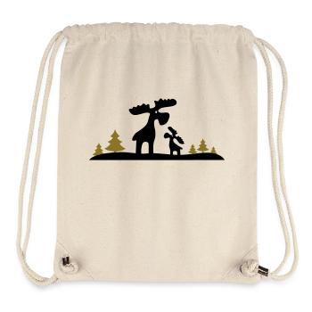 Weihnachten - Elche - Stanley/Stella recycelter Gym Bag - Naturweiß - Vorne