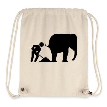 Elephant shit - Stanley/Stella recycelter Gym Bag - Naturweiß - Vorne