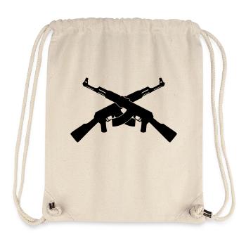 ak47 machine gun kalashnikov geek gamer fun - Stanley/Stella Recycled Gym Bag - natural - Front