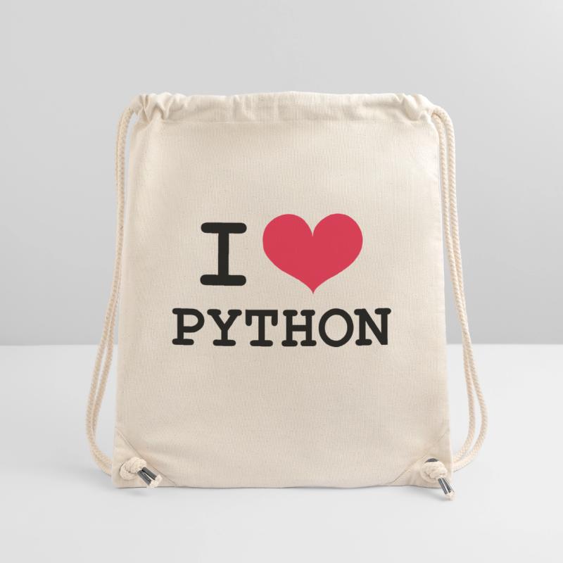 I Love Python Sac à cordon recyclé Stanley/Stella
