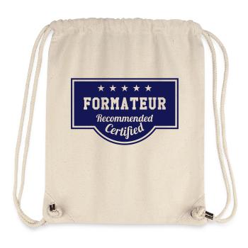Formateur / Formatrice / Formation / Education - Sac à cordon recyclé Stanley/Stella - blanc naturel - Devant