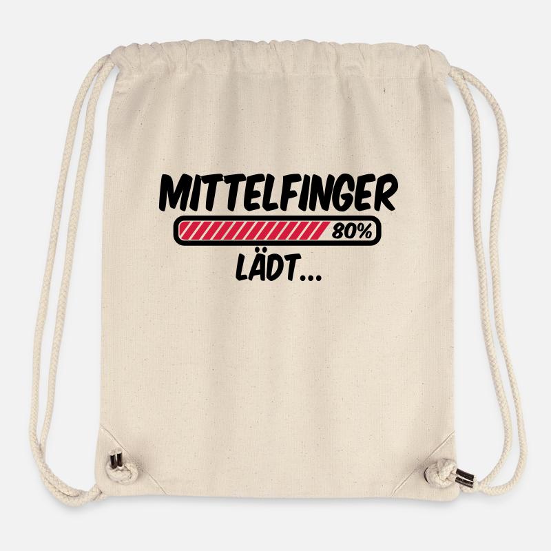 Mittelfinger lädt - Stanley/Stella recycelter Gym Bag - Naturweiß
