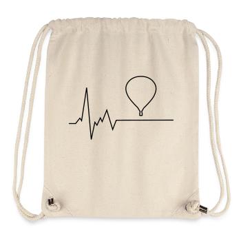 herzschlag ballon - Stanley/Stella recycelter Gym Bag - Naturweiß - Vorne