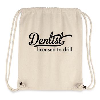 Dentiste - Sac à cordon recyclé Stanley/Stella - blanc naturel - Devant