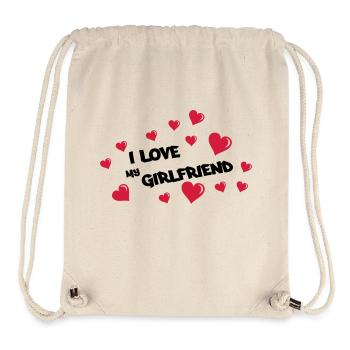 i love my girlfriend - Stanley/Stella recycelter Gym Bag - Naturweiß - Vorne