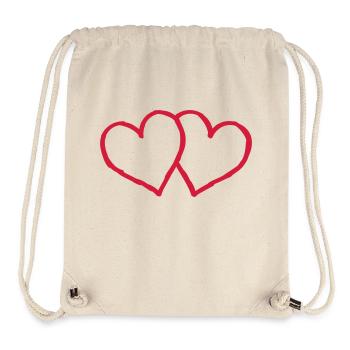 herzen heart - Stanley/Stella recycelter Gym Bag - Naturweiß - Vorne