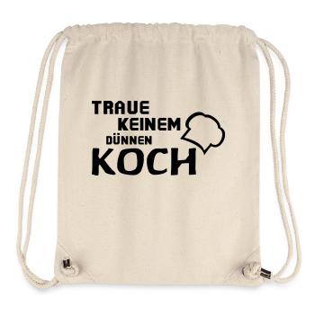 Traue keinem dünnen Koch - Stanley/Stella recycelter Gym Bag - Naturweiß - Vorne