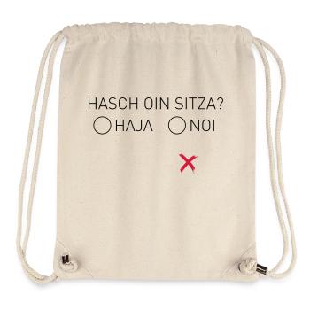 Hasch oin? - Stanley/Stella recycelter Gym Bag - Naturweiß - Vorne