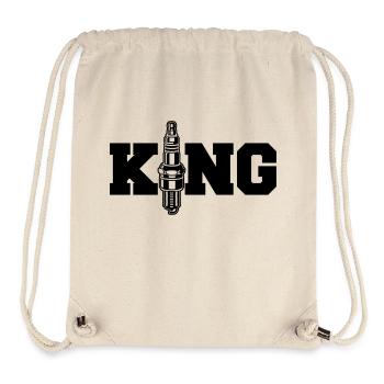 Zündkerze King - Auto Motorrad Reparatur -König - Stanley/Stella recycelter Gym Bag - Naturweiß - Vorne