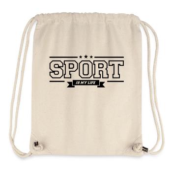 sport__is_my_life_f1 - Sac à cordon recyclé Stanley/Stella - blanc naturel - Devant