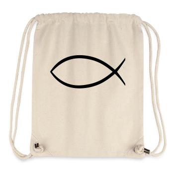 jesus_fisch_symbol__f1 - Stanley/Stella recycelter Gym Bag - Naturweiß - Vorne