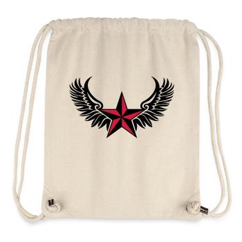 Nautic Stern Flügel Star Schutz Symbol Marine - Stanley/Stella recycelter Gym Bag - Naturweiß - Vorne