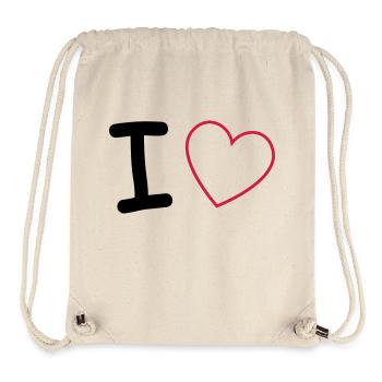 J’adore - Sac à cordon recyclé Stanley/Stella - blanc naturel - Devant