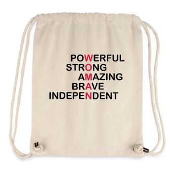 Starke Frauen - Frauenpower Eigenschaften - Stanley/Stella recycelter Gym Bag - Naturweiß - Vorne