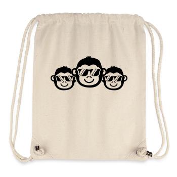 affen cool 1 - Stanley/Stella recycelter Gym Bag - Naturweiß - Vorne