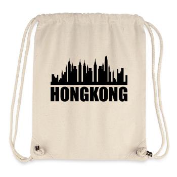 hongkong skyline - Stanley/Stella recycelter Gym Bag - Naturweiß - Vorne